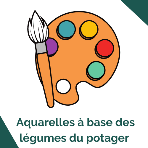 Aquarelles à base des légumes du potager